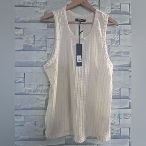 NOVAMEN Cream Textured Tank Top
New with tags